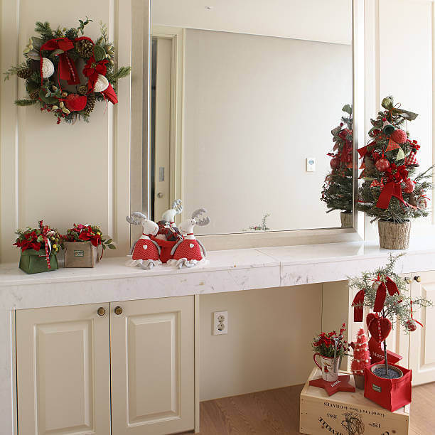 decorazioni natalizie in bagno 