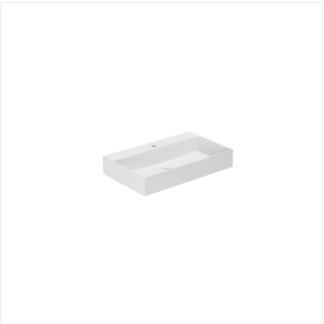 Lavabo appoggio/sospeso 75x45 cm Elegance Squared senza foro