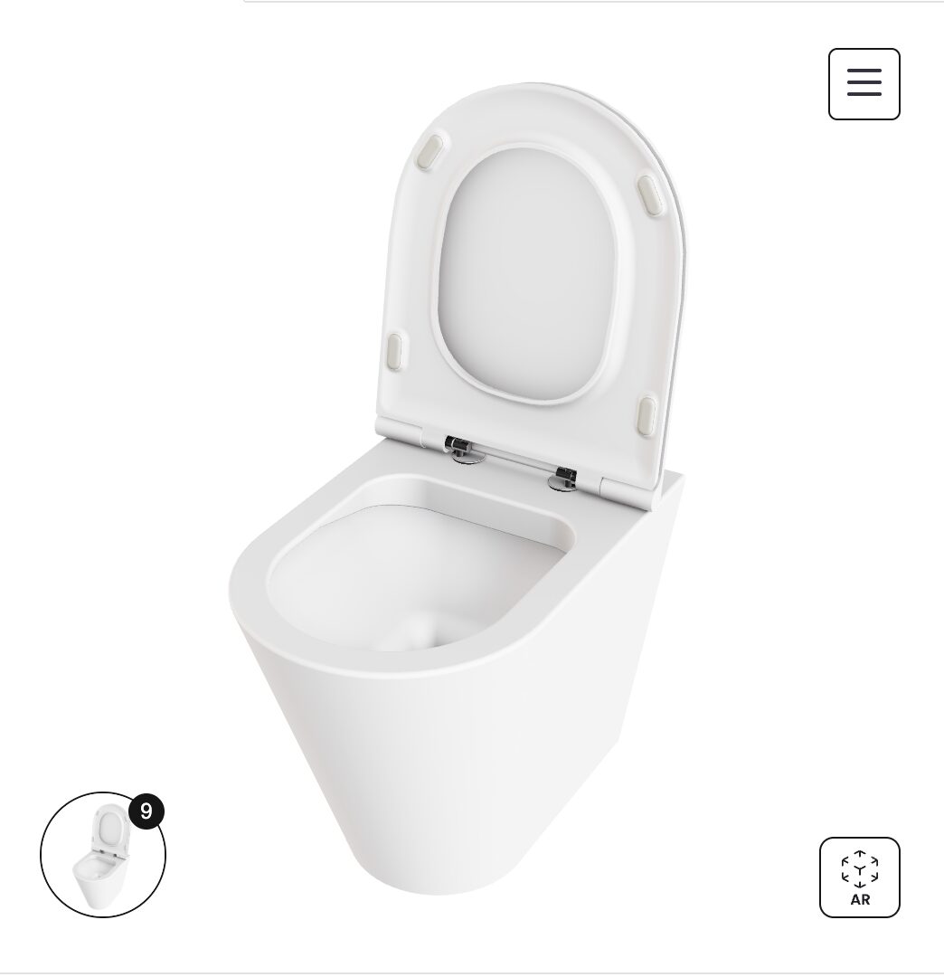 WC a terra collezione Forma 54x37h42 con Scarico a Vortice