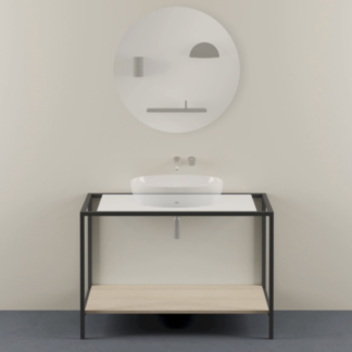 Struttura a Terra in Metallo con piano integrato 120&times;55cm