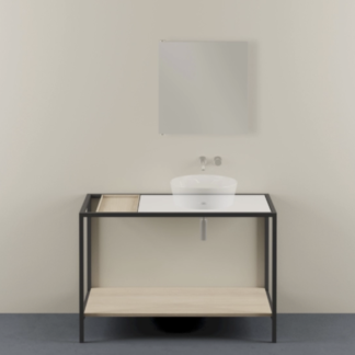 Struttura a Terra in Metallo 120&times;55 cm con Piano Porta Oggetti