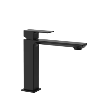MISCELATORE LAVABO CANNA MEDIA ELLE NERO - Paffoni
