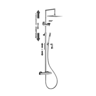 Colonna doccia regolabile SYNCRO TOP || Paffoni