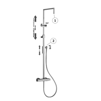 Colonna doccia ZCOL 655CRX SYNCRO TOP || Paffoni