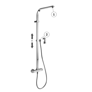 Colonna doccia ZCOL 665CRX CITY || Paffoni