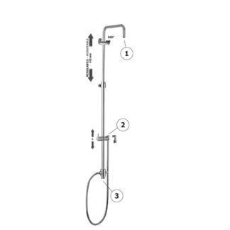 Colonna doccia ZCOL 686CRX MINI MASTER || Paffoni