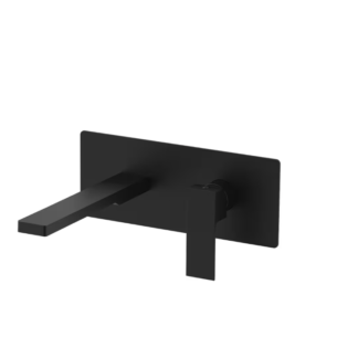 MISCELATORE LAVABO ELLE - nero opaco INCASSO A PARETE mm240